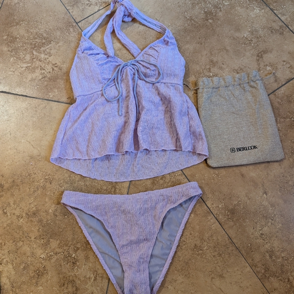 Samiol NWT, Lavender Halter Tankini Bikini Set